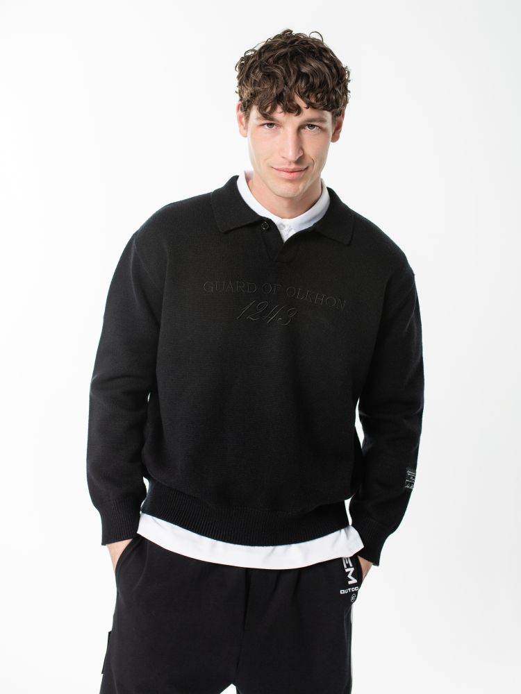 Мужской джемпер-поло Remington Guard of Olkhon Black - функциональность с глубоким смыслом