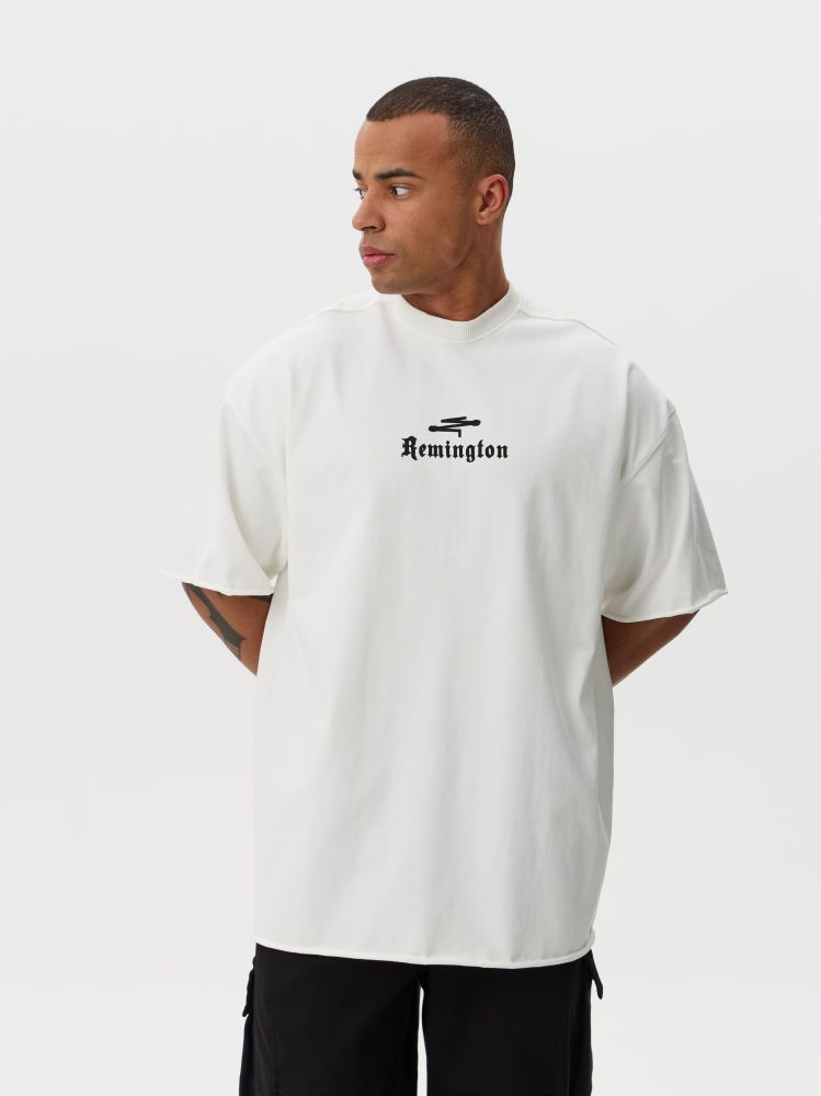 Мужская футболка Remington Eyelet Milk — стильный акцент для повседневного образа