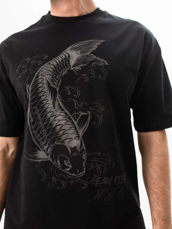 Футболка мужская летняя Remington  Fish Black Черный (3)