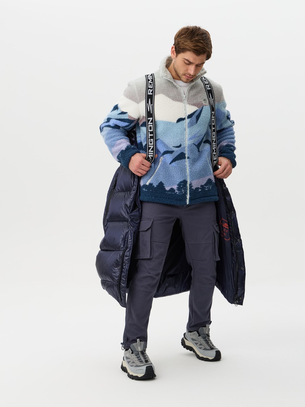 Пальто пуховое мужское Remington DOW3 Нydron Blue (2)